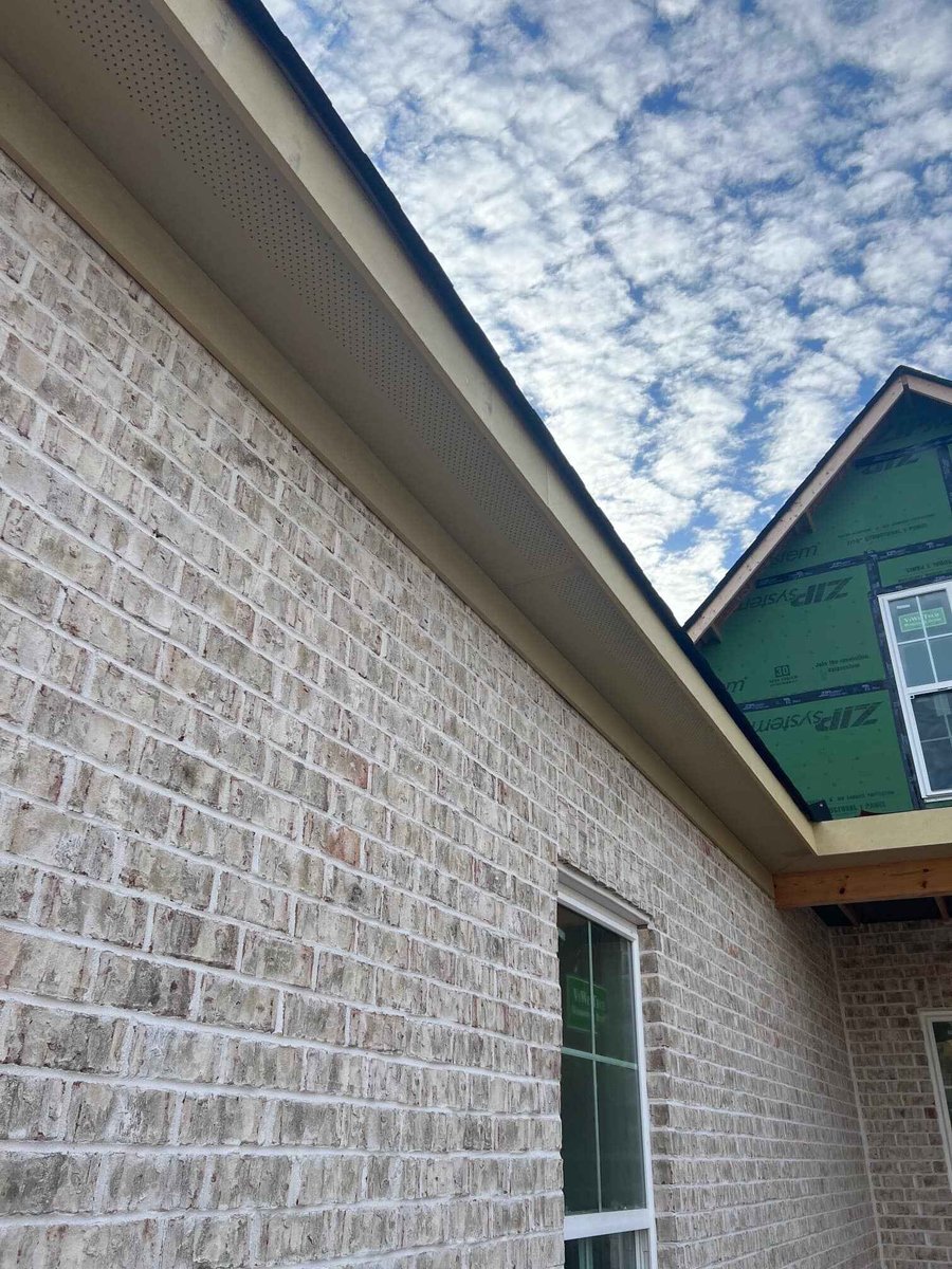 Brick exterior and soffit installation on a custom home in Knoxville, TN by Debuty Builders