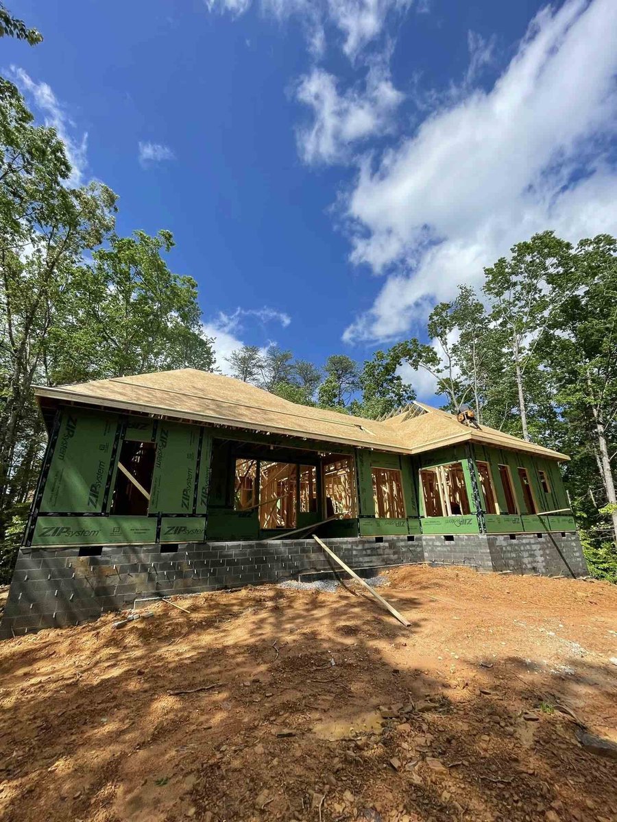 Exterior view of custom home construction by Debuty Builders in Knoxville, TN