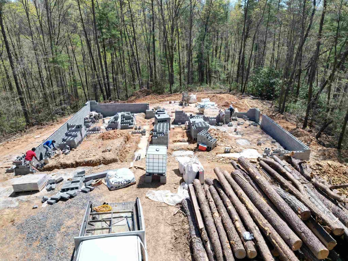 Foundation and masonry work for custom home by Debuty Builders in Knoxville, TN