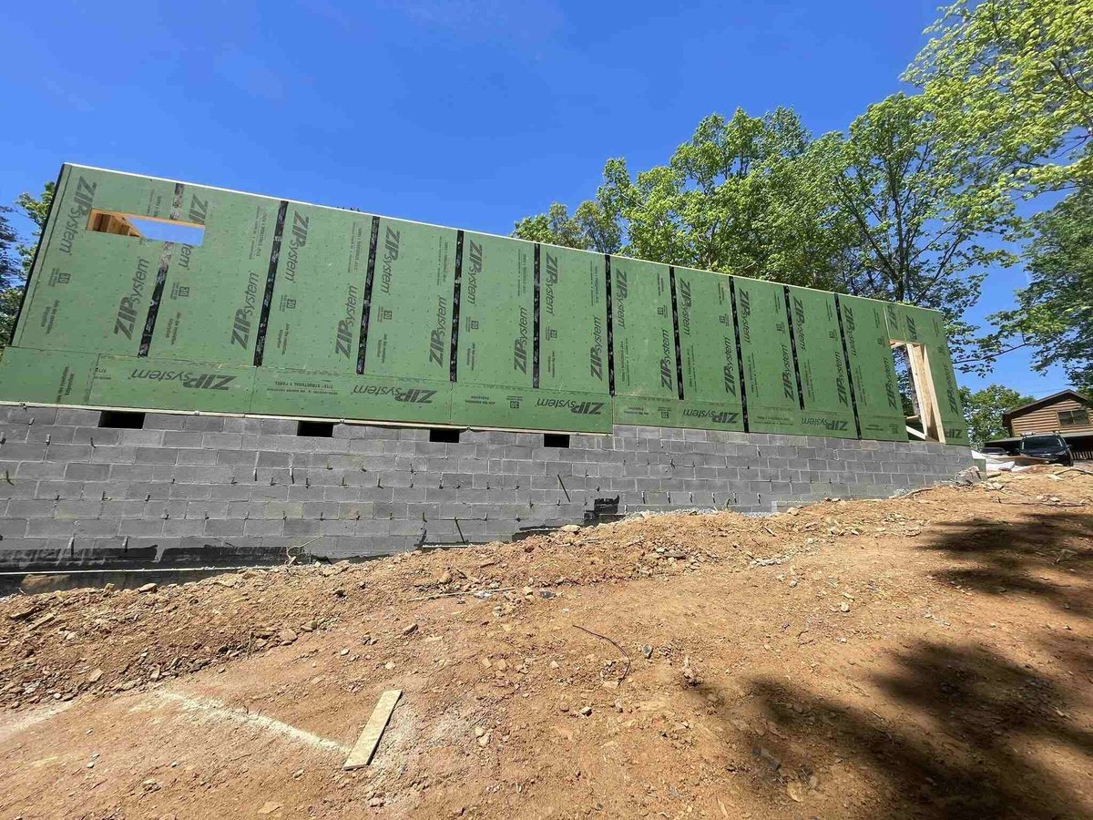 Framing work on a custom home project by Debuty Builders in Knoxville, TN