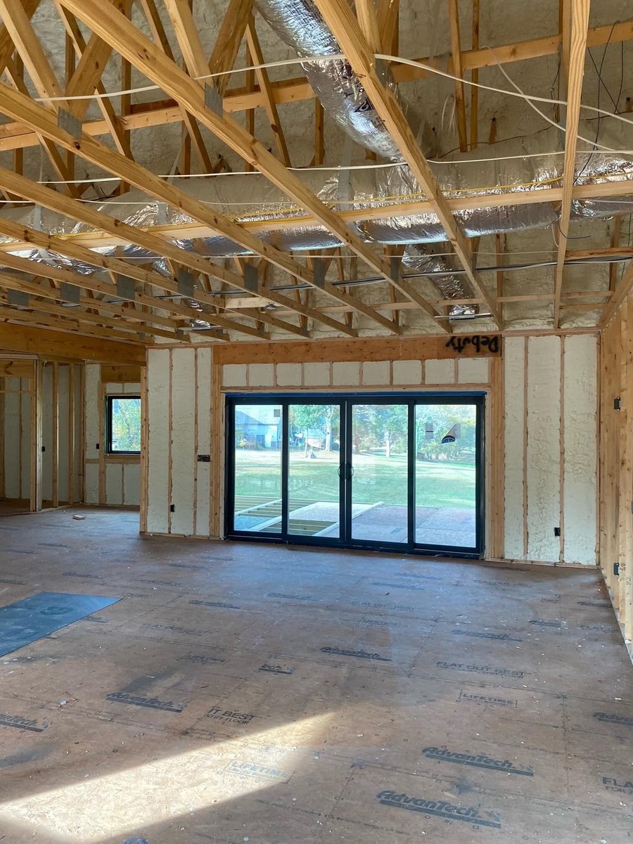 Interior of custom home showing ductwork installation by Debuty Builders in Knoxville, TN