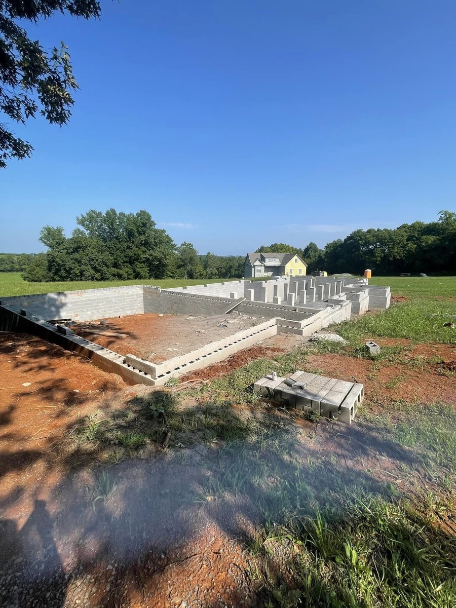 Overview of custom home foundation construction by Debuty Builders in Knoxville, TN